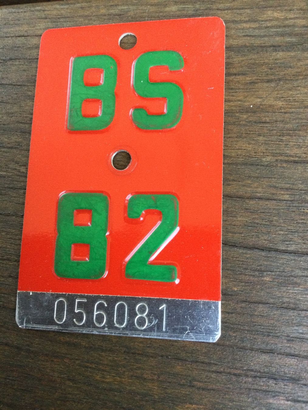 Insegne: Velonummer BS 1982 – Usato da Riehen venduto da hansi999