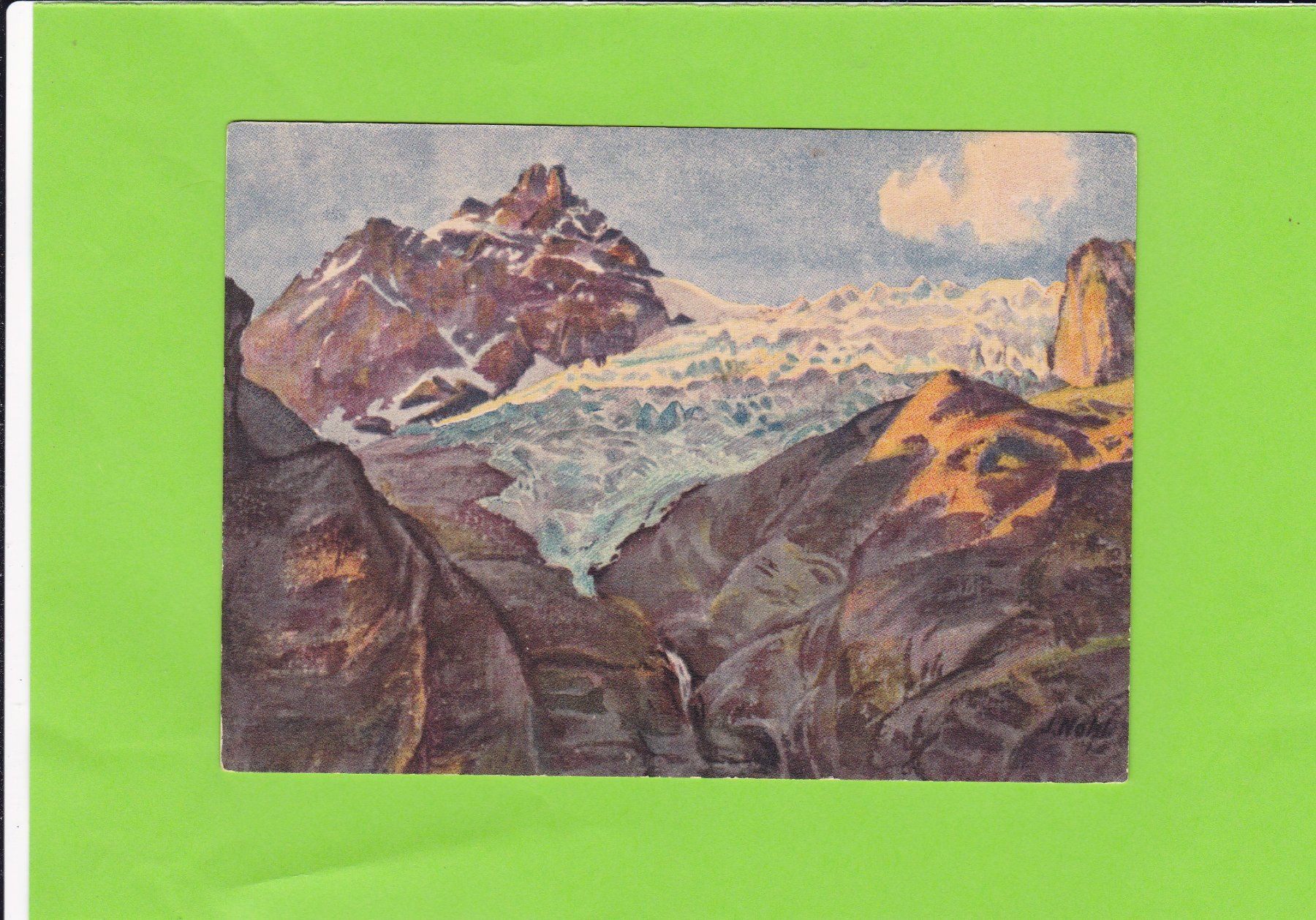 Cartoline postali: Rosenlaui "Gletscherblick" – Usato da St. Peterzell venduto da neckertal