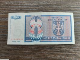 Kroatien 500 Dinara 1992 !!!!!!!