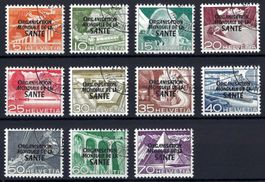 1950 Dienstmarken D VI "OMS" Kat.-Nr. 6-16, sauber gest.