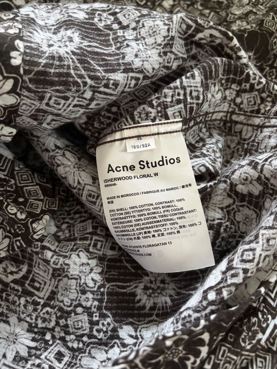 Camicie: Acne Studios Floral Shirt, Size S – Nuovo (secondo la descrizione) da Brislach venduto da edu_t6pq 4