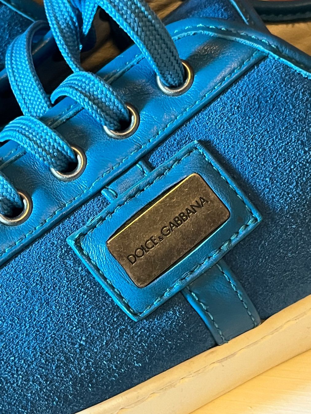 Dolce & Gabbana Herrenschuhe: Dolce & Gabbana en daim et cuir bleu – Gebraucht aus GENEVE von hehakasapa 4