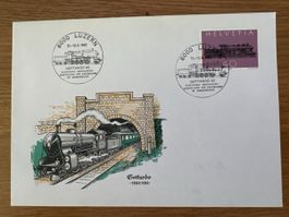 Ersttagsbrief FDC Gotthardo 82 Luzern 11-13.6.1982 