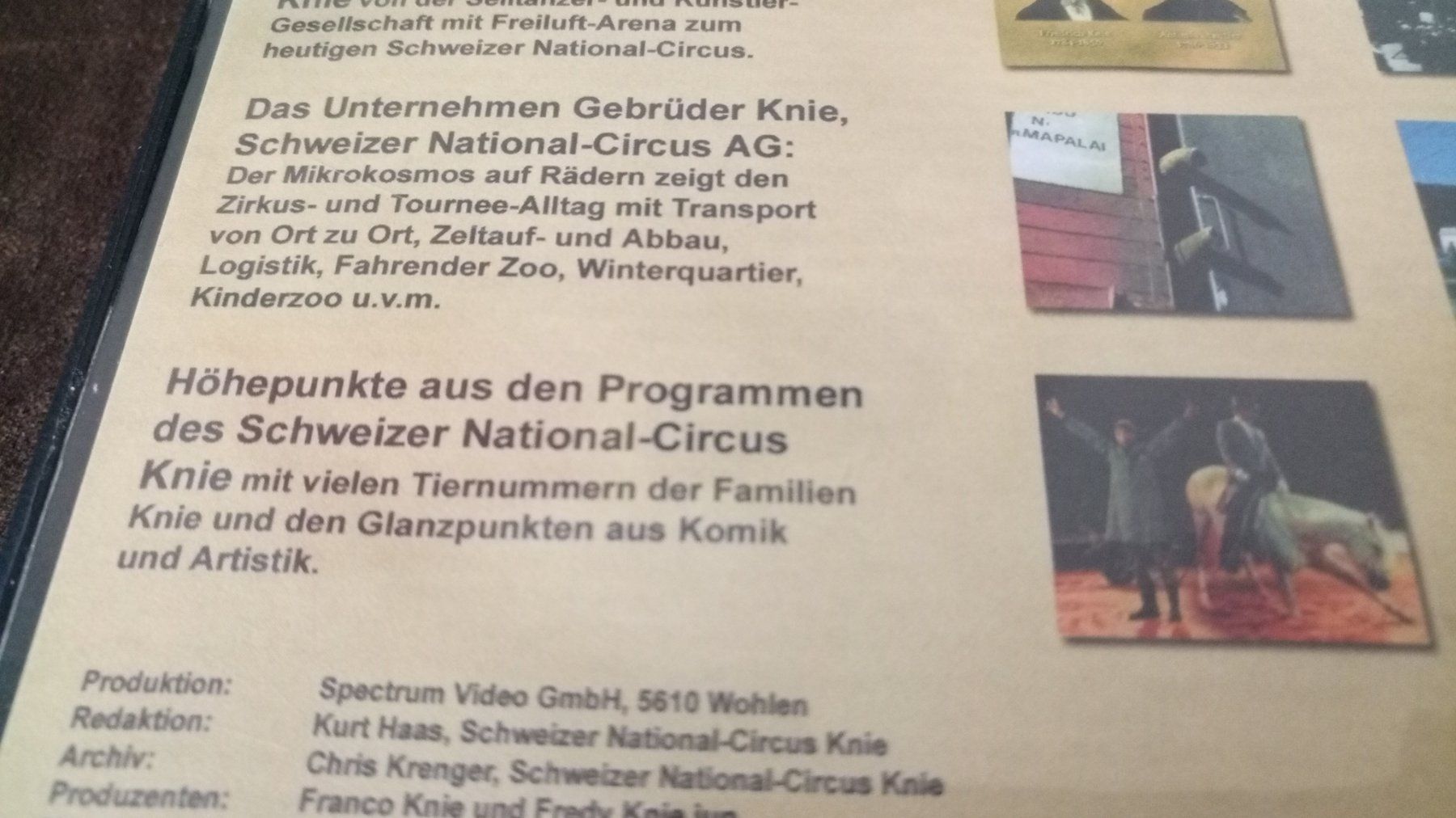 Tutti i DVDs: DVD Circus Knie, staunen, lachen – Usato da Zürich venduto da Kabrio 1