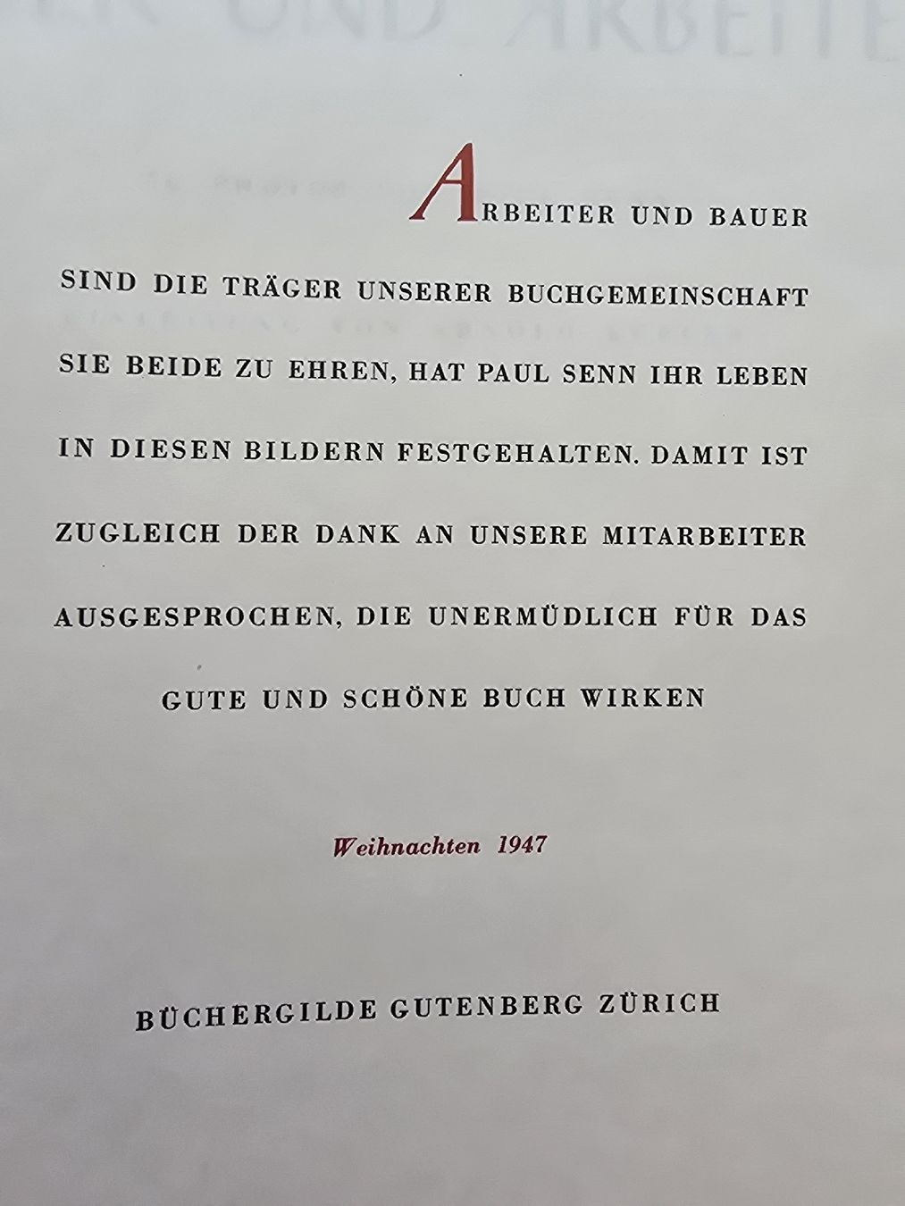 Libri: Paul Senn Bauer und Arbeiter, 1943 – Usato da Hedingen venduto da mickway 1