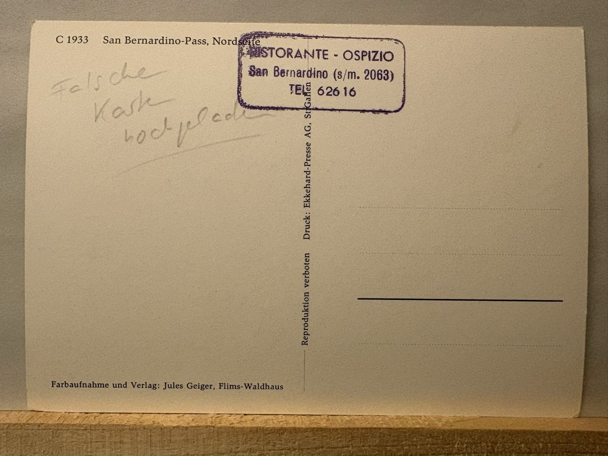 Cartes postales: AK von San Bernardino – D'occasion à Rümlang par Kartenpost1 1