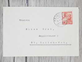 CL13 Enveloppe + Timbre Suisse 1936