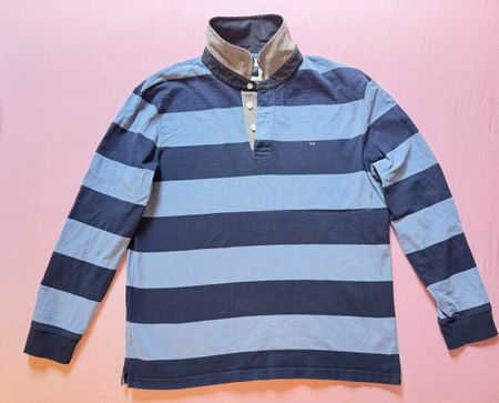 Polo Rugby / Sweatshirt Eden Park Rayé Bleu - Taille 2XL 
