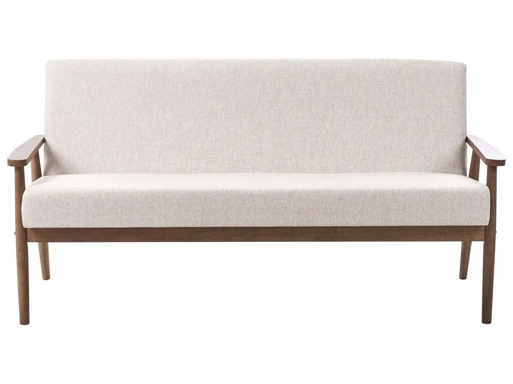 Beliani Sofas: 3-Seater Sofa Beige Wood Frame Good Condition – Neu (gemäss Beschreibung) aus Dietlikon von eeclaire 4