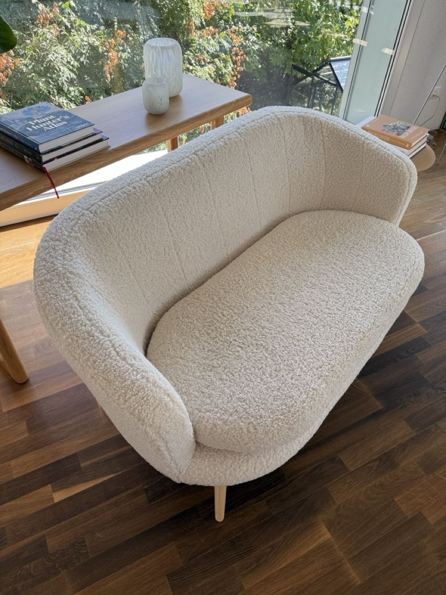 Divani: 2-Sitzer Sofa aus Teddy Stoff – Usato da Stadel venduto da Atropa1969 1