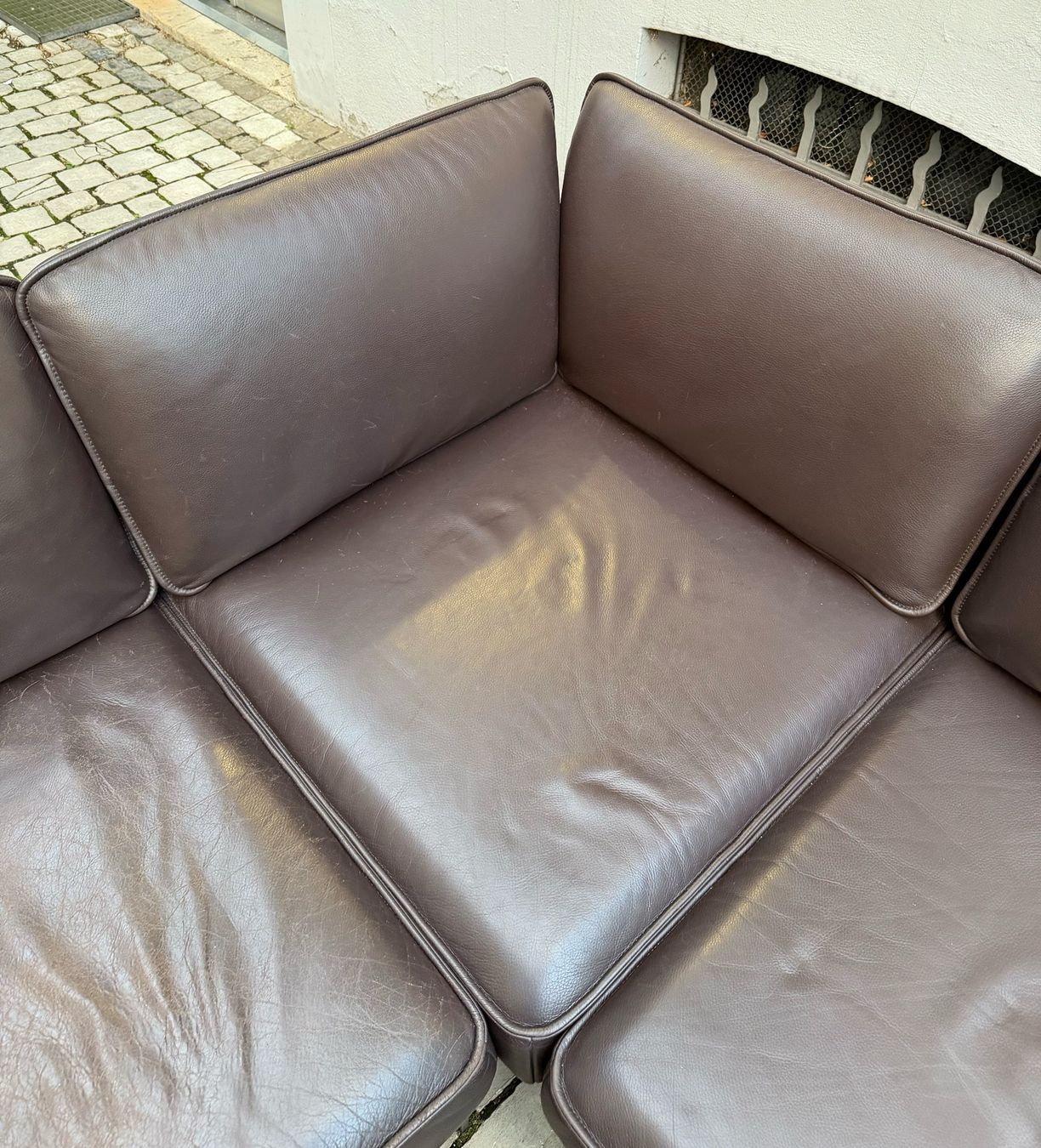 Rolf Benz Divani: Rolf Benz 386 MERA Ecksofa Leder Dunkelbraun – Usato da Zürich venduto da Gregor12 3