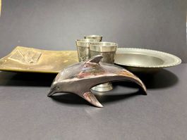 Lot d'objets décoratifs en divers métaux