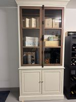 Wunderschöner Vitrinenschrank Landhausstil Creme Weiss Glas