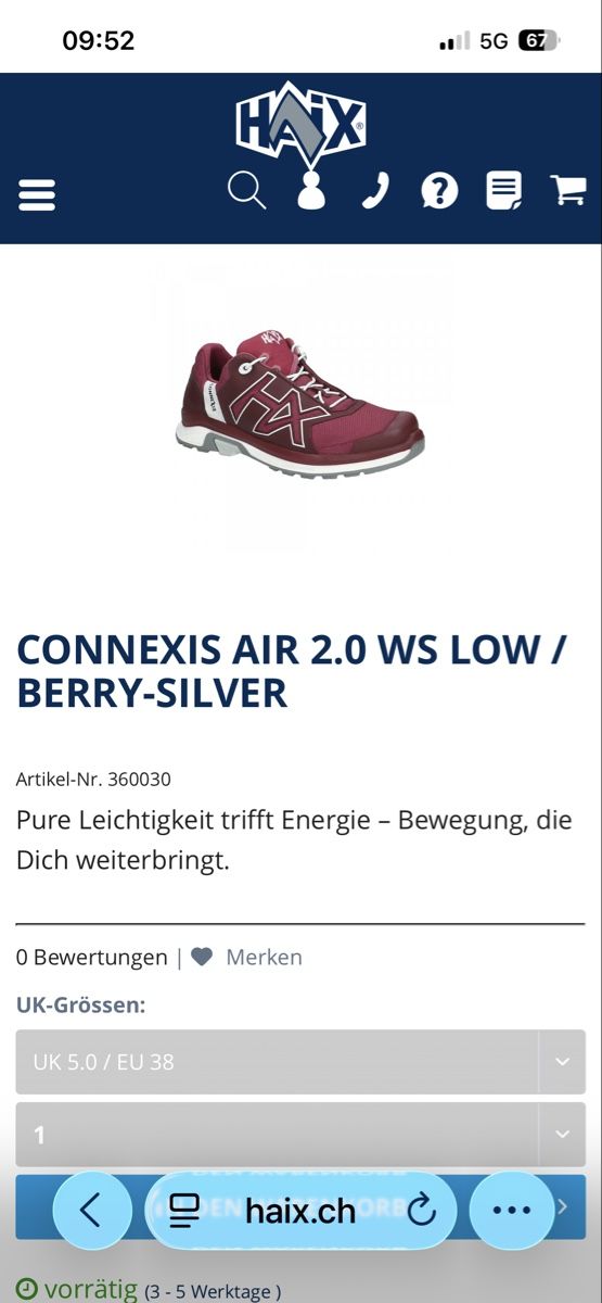 Haix Scarpe da donna: Connexis Air Schuhe – Nuovo (secondo la descrizione) da Langnau i. E. venduto da daniel016 4