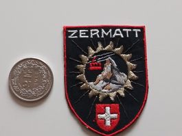 Écusson brodé Zermatt, motif montagne, Valais 