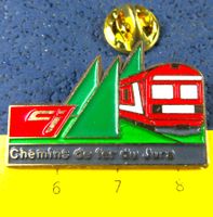 CJ CHEMIN DE FER DU JURA BAHN TRAIN ZUG PIN GEPRÄGT