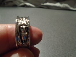 Ring Grösse 8, silberfarbig, Alien