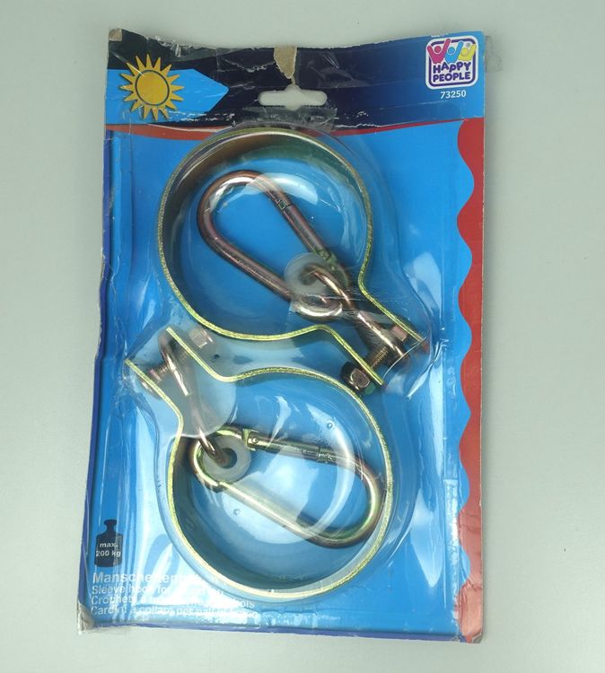 2 Manschettenhaken Mit Karabiner – Sicherer Aufhänger Für Schaukeln Bis 100 Mm