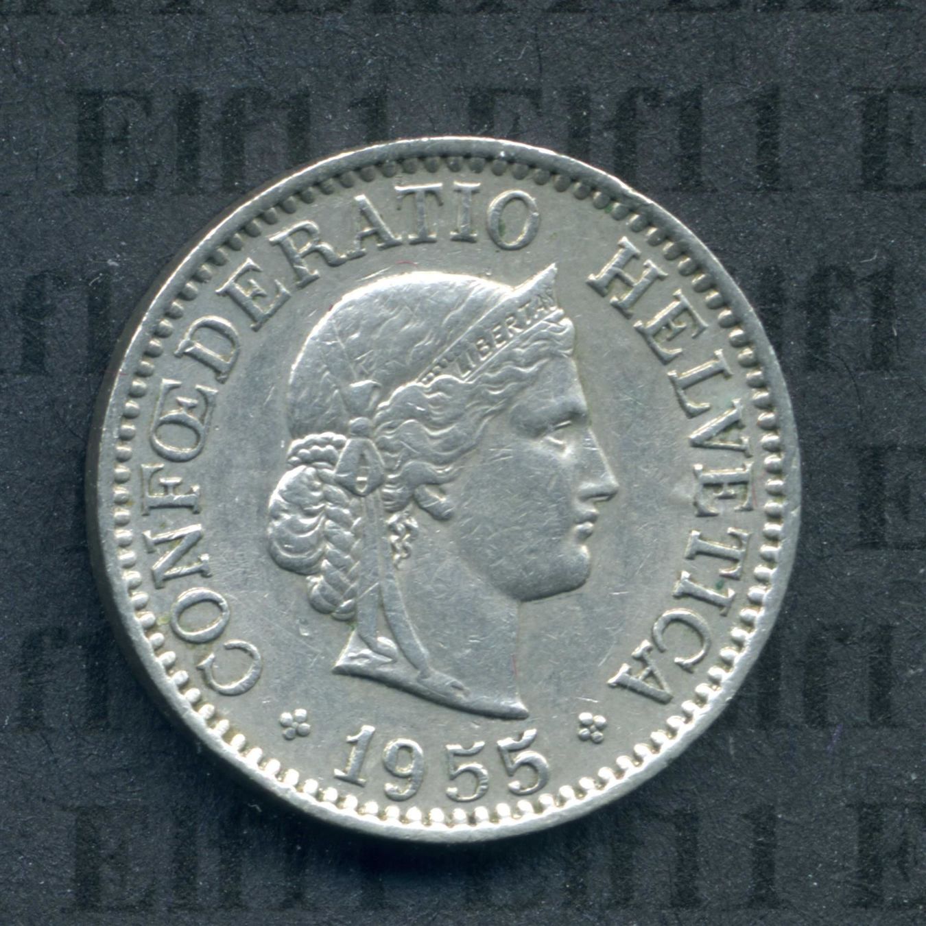 Tutti le monete: CHF___0.10 1955 -vz 10 Rappen – Usato da Widnau venduto da Elf11