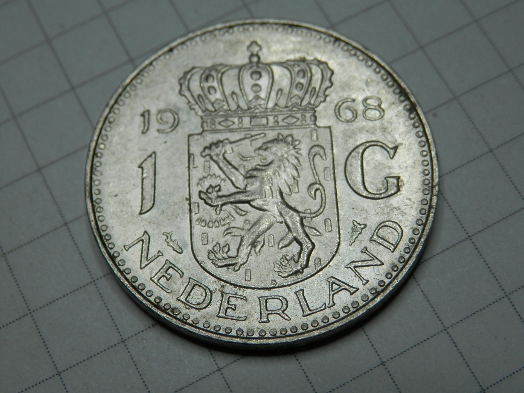 Tutti le monete: Niederlande 1 Gulden, 1968 – Usato da Weiach venduto da weiach81