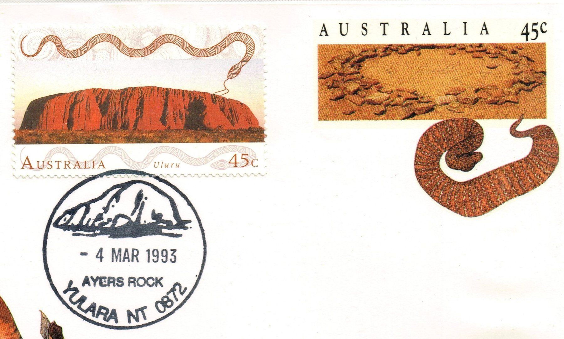 Tutti i francobolli: Ayers Rock-Grösster Monolith – Usato da Hombrechtikon venduto da Fraese01 2