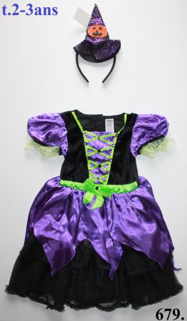 Costume sorcière / Hexe t. 2 - 3 ans