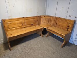 Eckbank mit Tisch Kiefer Massivholz