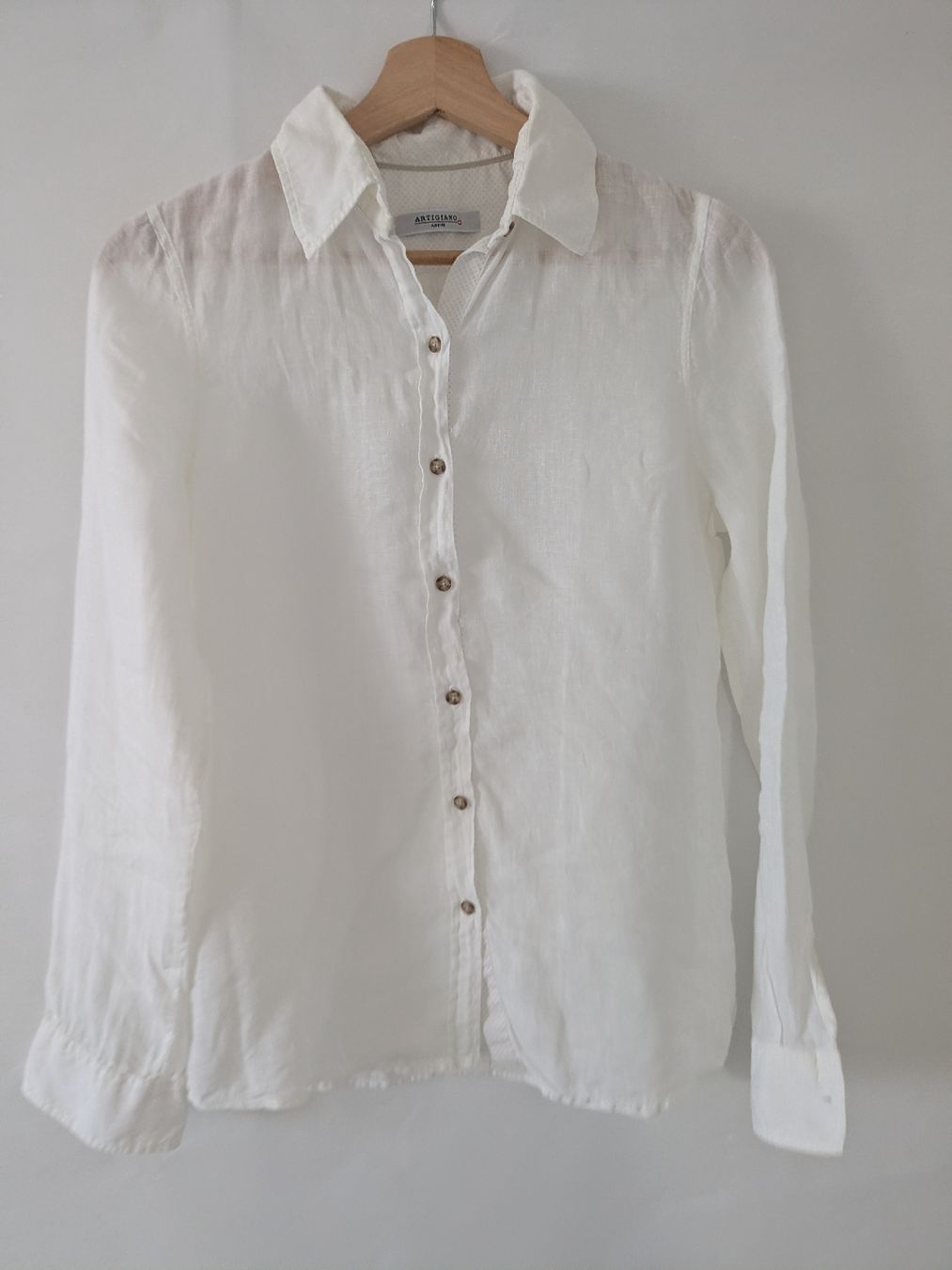 Blusen: Leinen Bluse Weiss, Gr. 34 - Sommerlich! – Gebraucht aus Rorschach von olg_5qq2 1