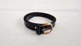 Damen Taillengürtel 69.5-78.5cm Schwarz Lack Kunstleder