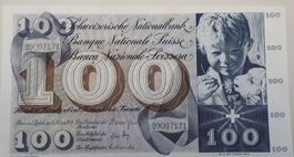 RAR 100 Franken Banknote, absolut perfekt ungefaltet