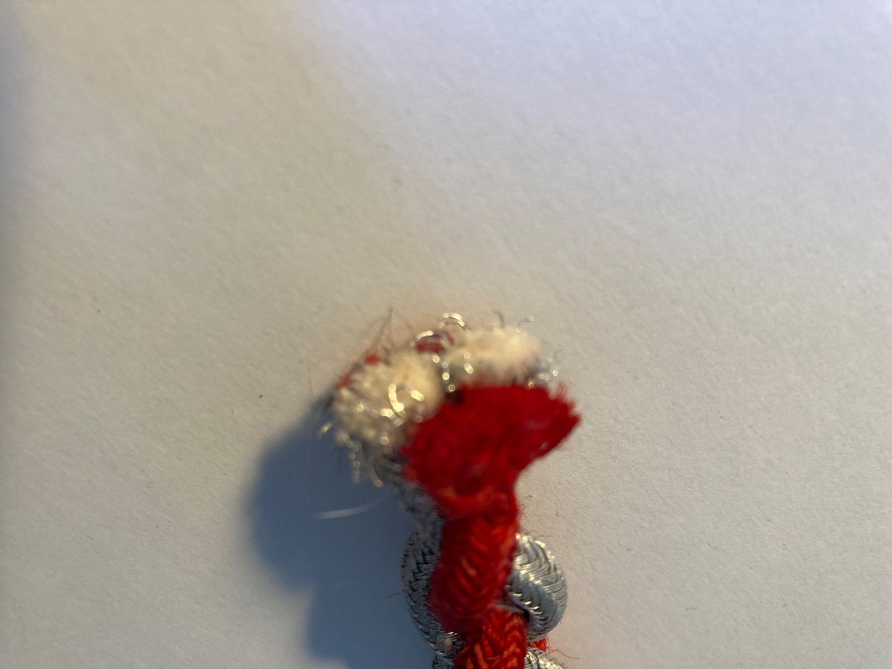 Schweizer Armee Uniformi: Fähnrichschnur Schweizer Armee, rot silber – Usato da Gebenstorf venduto da cottonwool 3
