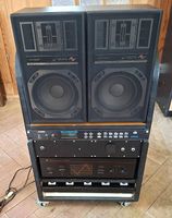 PA-Anlage mit Verstärker, Boxen & Alesis QuadraVerb