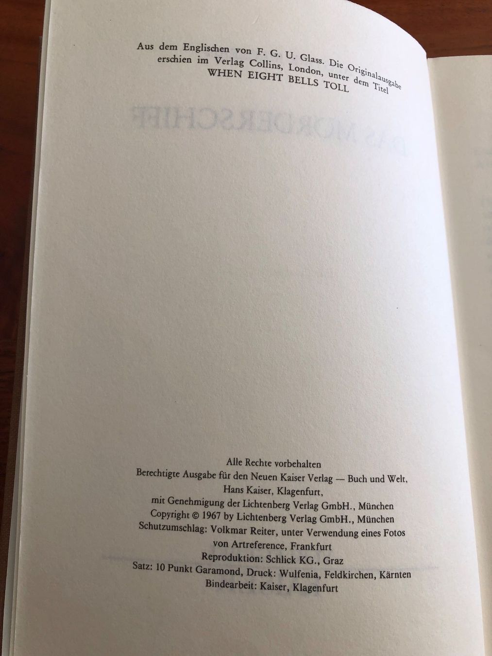 Libri: A. MacLean - Das Mörderschiff - Spannender Krimi – Usato da Schübelbach venduto da Dolly990_2 1