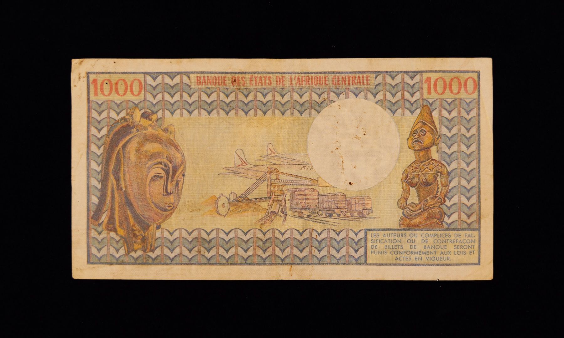 Banknoten: 1.000 Francs République du Tchad - Antelope in half profile – Gebraucht aus Morcote von AmbiveriLeo 1
