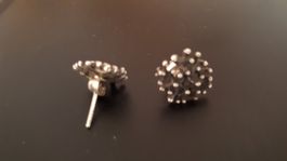 Ohrstecker, Silber oxidiert