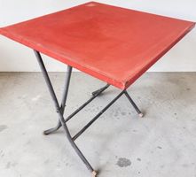 Tisch rot Metall klappbar gebraucht