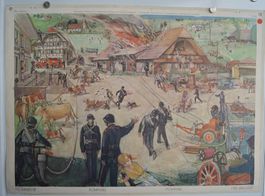⭐⭐⭐Schulwandbild Nr. 140 – Feuerwehr Sonderpreis
