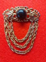 Vintage Brosche mit Kette & Stein aus den 50er Jahren