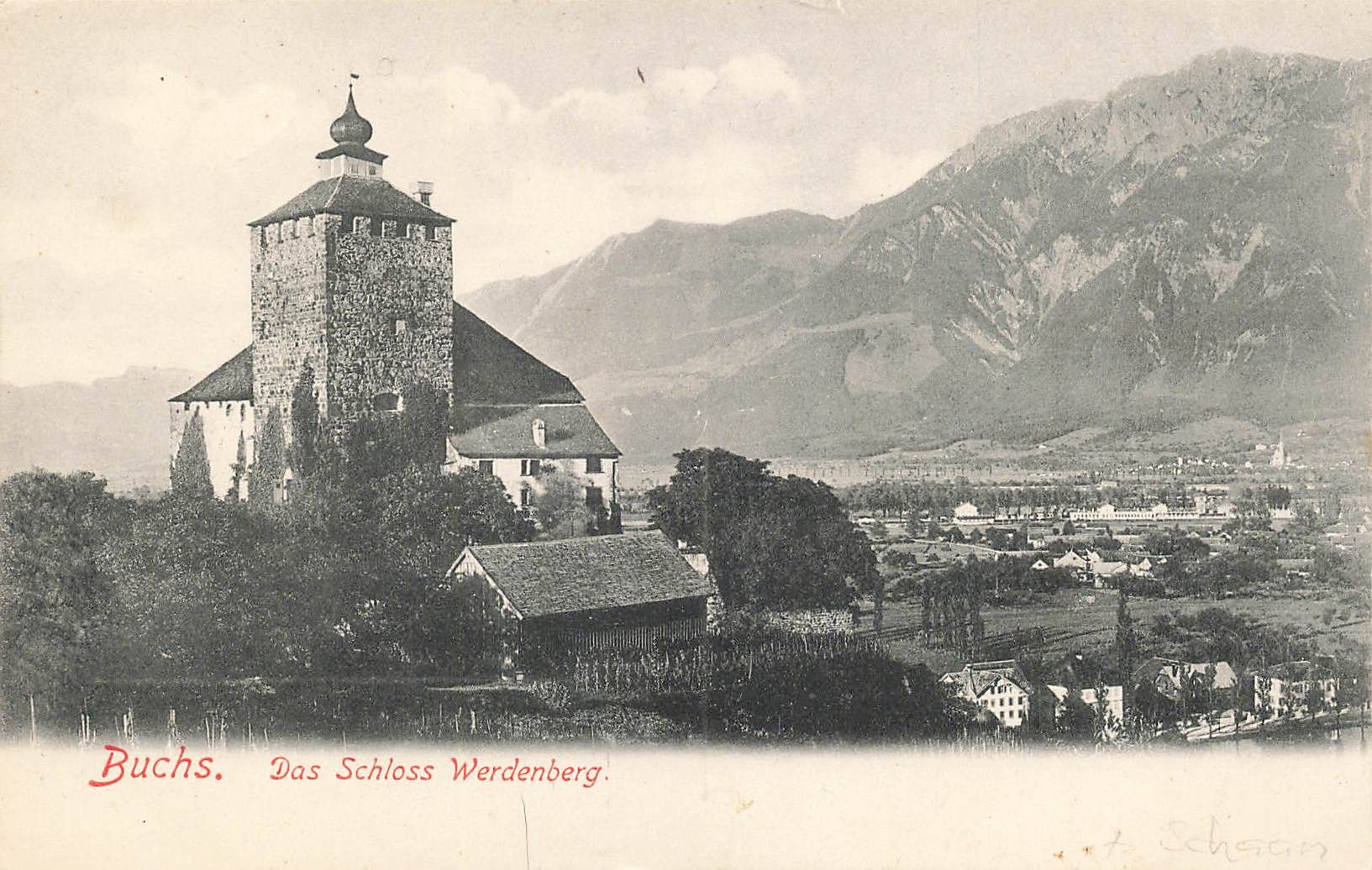 Cartes postales: Buchs Das schloss werdenberg – D'occasion à Biasca par Blenio71