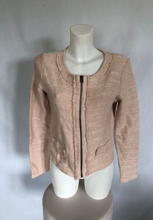Gilet zippé rose pâle manches longues Tom Tailor L