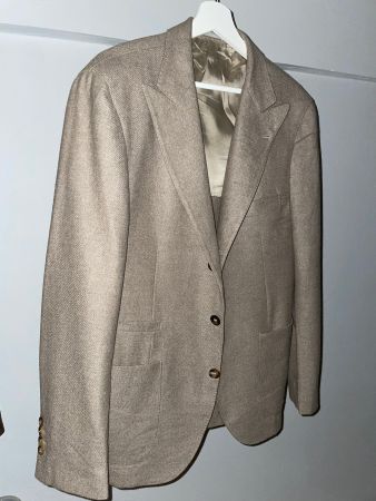 Brunello Cucinelli Veston Sakko Jacke Gr. 50 100% Kaschmir