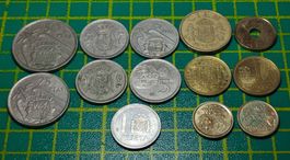 Münzsammlung aus Spanien