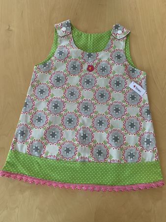 Süsses Mädchenkleid, Gr. 92/98, EINZELSTÜCK/Handarbeit