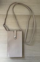 Beige Handytasche mit Umhängeband