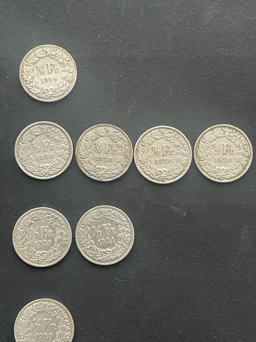 Alle Münzen: 8 x -.50 Silber CH Jahr diverse – Gebraucht aus Meierskappel von Hala03