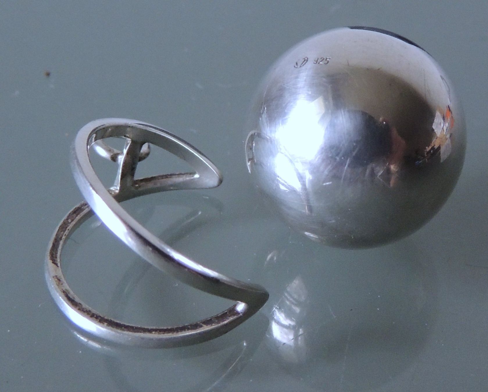 Anhänger: Silber 925 Klangkugel Anhänger 20 mm – Gebraucht aus Waldenburg von schaller707