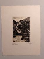 Antike Original-Radierung: Bozen, handsigniert