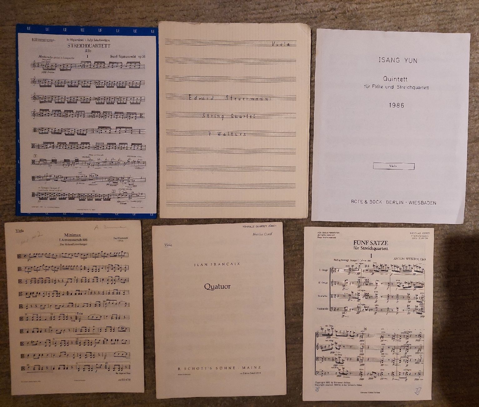 Libri: 40 einzelne Bratschenstimmen von Quartetten/Quintetten – Usato da Zürich venduto da Cortin 3