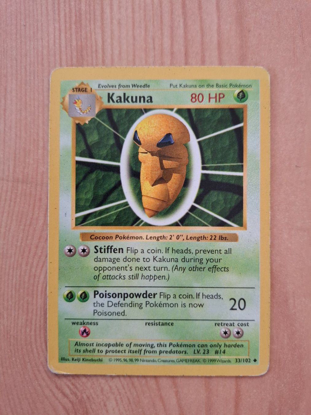 Pokémon Carte collezionabili: Pokemon Kakuna Base Set Shadowless 33/102 – Usato da Giornico venduto da ale_lc8k