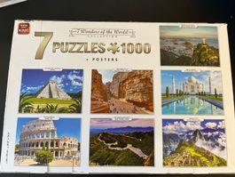 7 Puzzles 1000 Teile Weltwunder